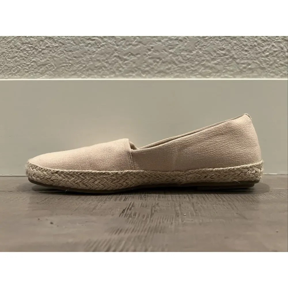 NEW Easy Spirit Flats Espadrille Blush Sparkle Slip On Coastal Luxury Minimalist